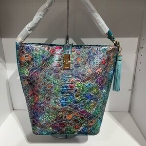 Brahmin Multicolor Embossed Shoulder Bag
